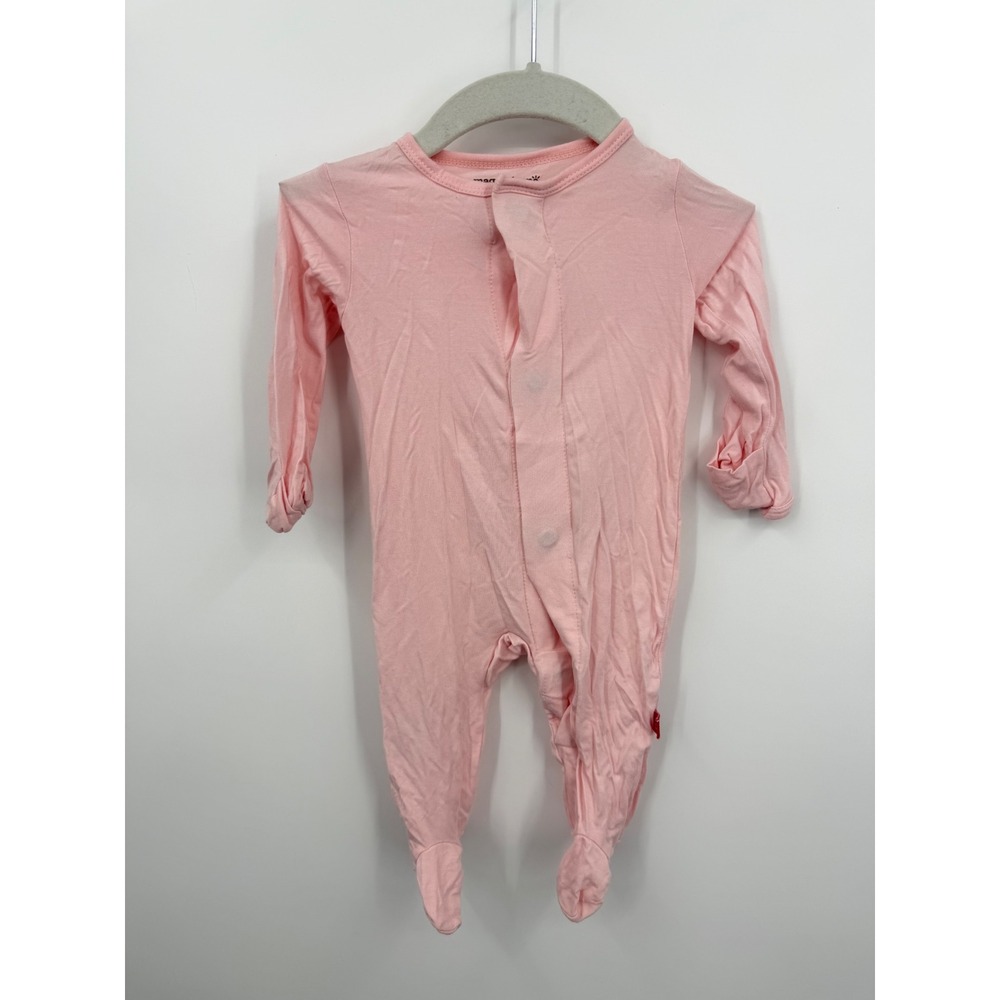 Magnetic Me Solid Footie‎ Baby 0-3 Months Pink Magnetic Closure Modal Sleeper